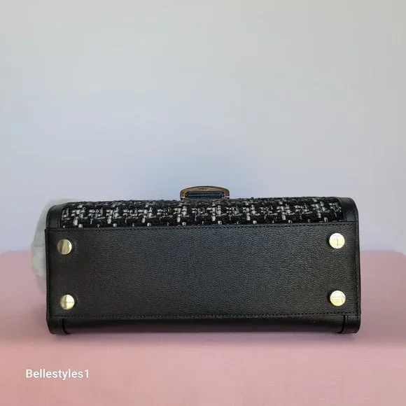 KATE SPADE Katy Tweed Medium Top Handle Bag-Black Multi - Picture 7 of 16